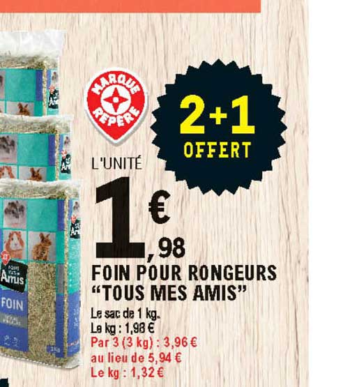 foin pour rongeurs "tous mes amis"