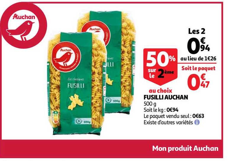Fusilli Auchan