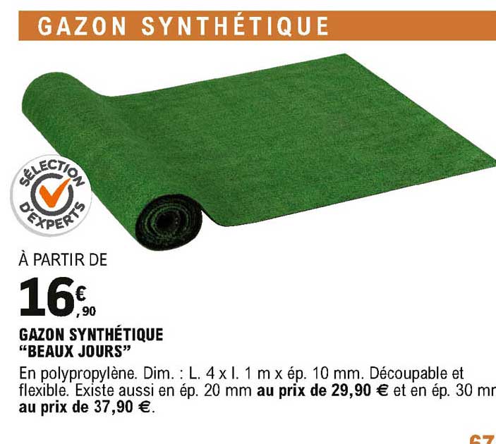 gazon synthétique beaux jours