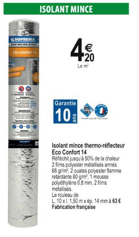 isolant mince thermo-réflecteur eco confort 14