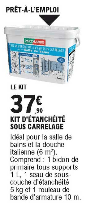 kit d'étanchéité sous carrelage
