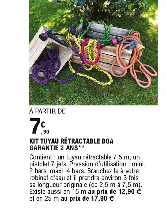 kit tuyau rétractable boa