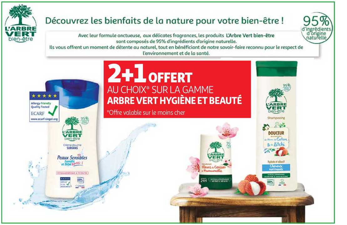 la gamme l'arbre vert hygiène et beauté