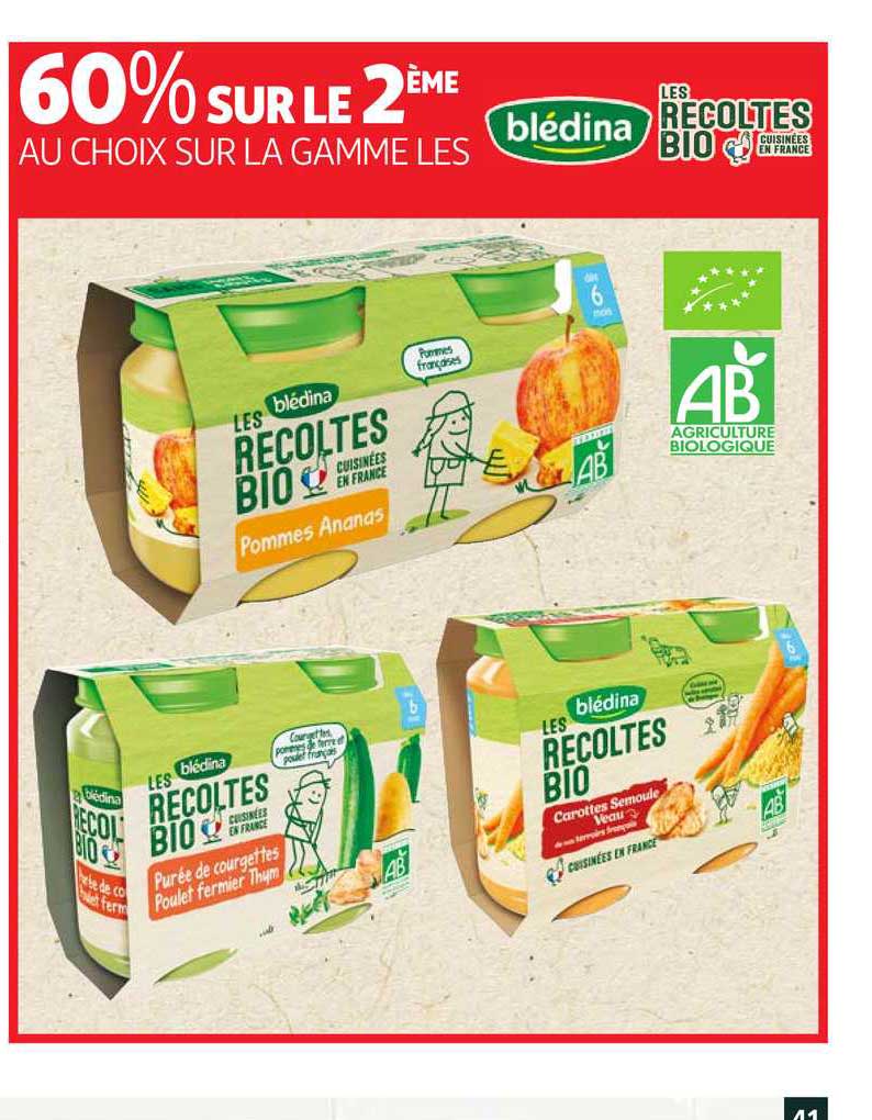 la gamme les blédina les recoltes bio