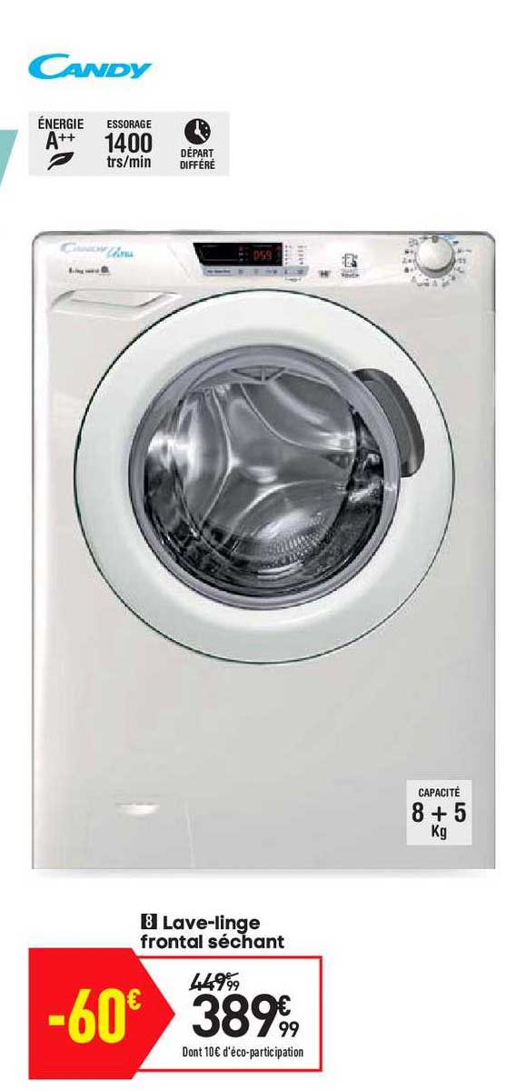 lave-linge frontal séchant candy