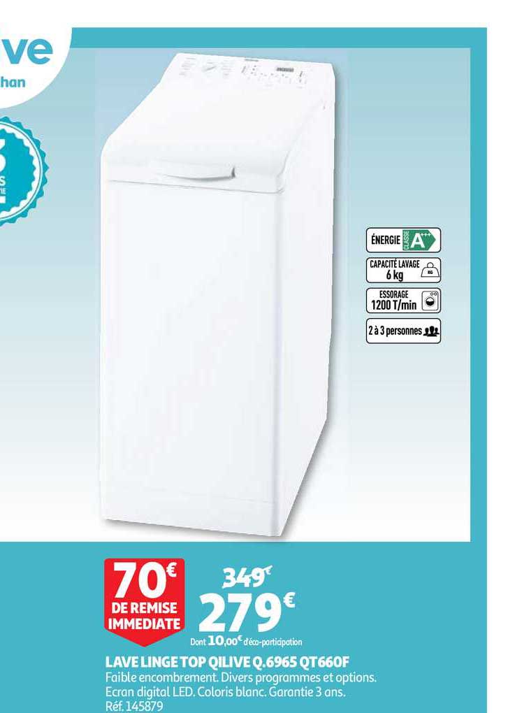 lave linge top qilive