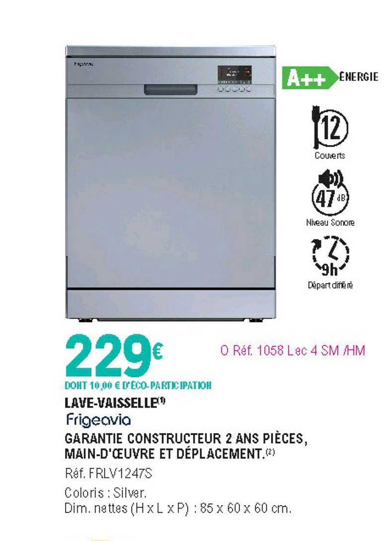 Lave-vaisselle Frigeavia