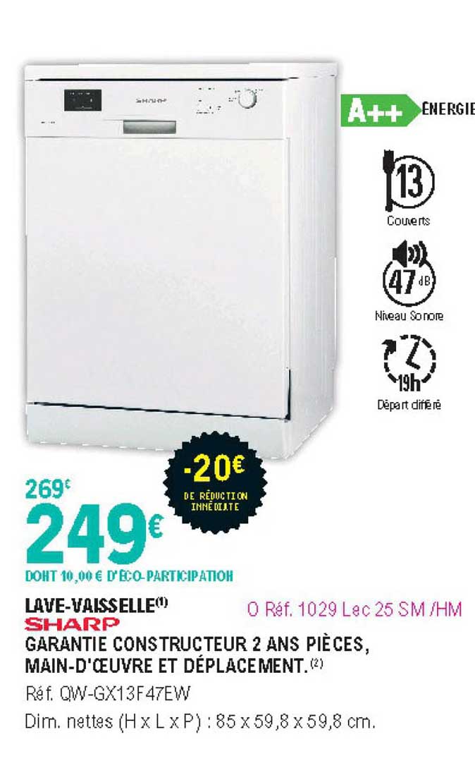 Lave-vaisselle Sharp