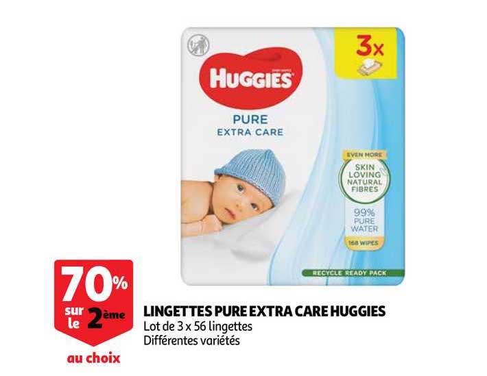 Lingettes Pure Extra Care Huggies