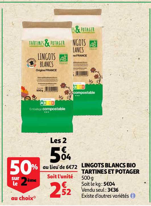 lingots blancs bio tartines et potager