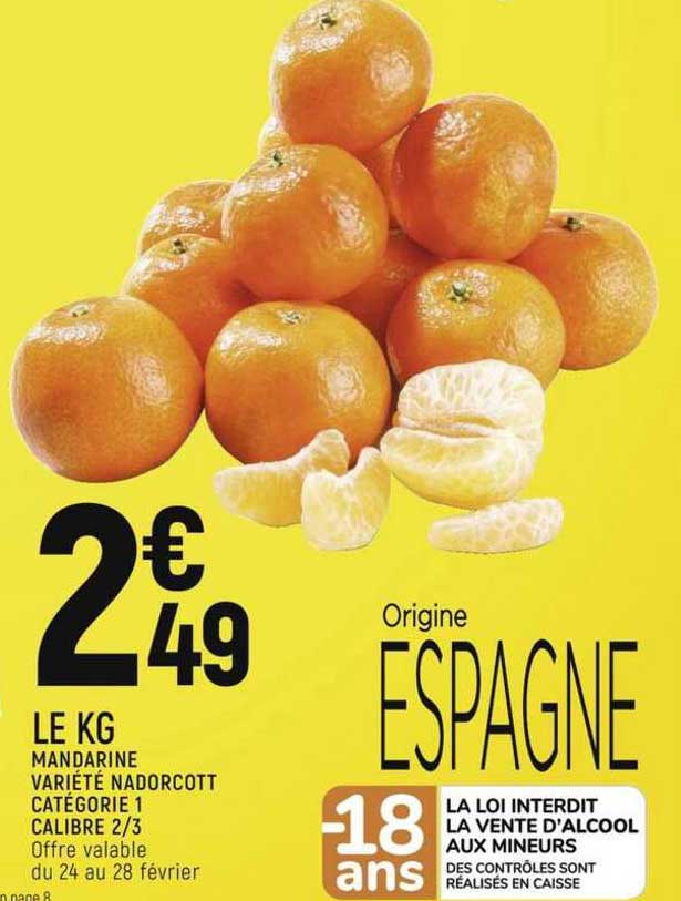 mandarine variété nadorcott