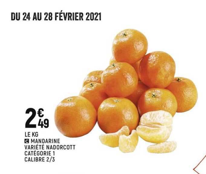 mandarine variété nadorcott