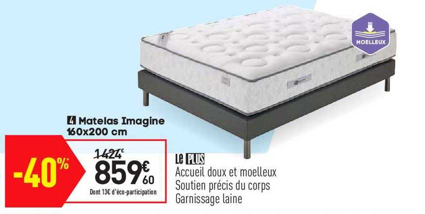 matelas imagine 160 x 200 cm