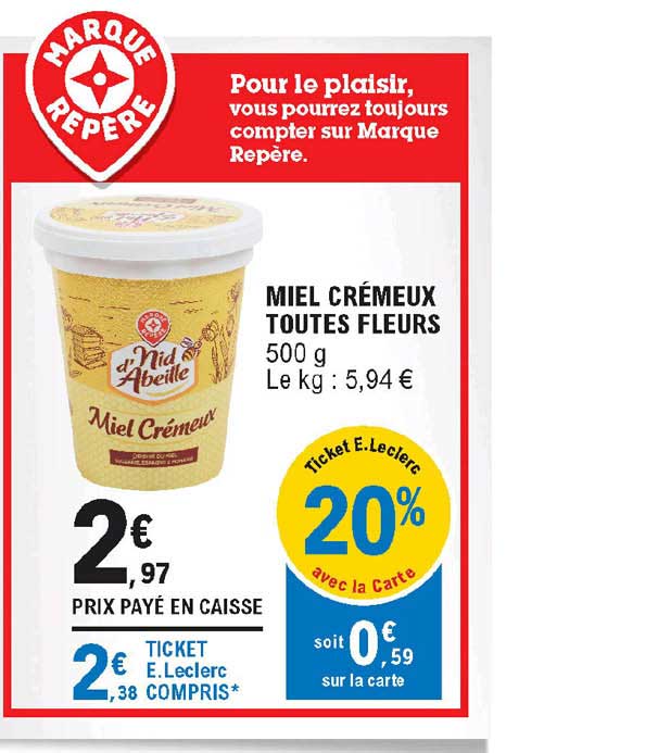 miel crémeux toutes fleurs nid d'abeille