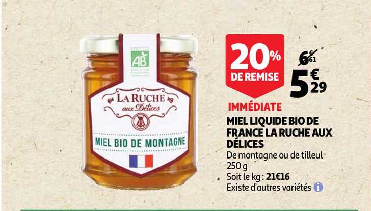 miel liquide bio de france la ruche aux délices
