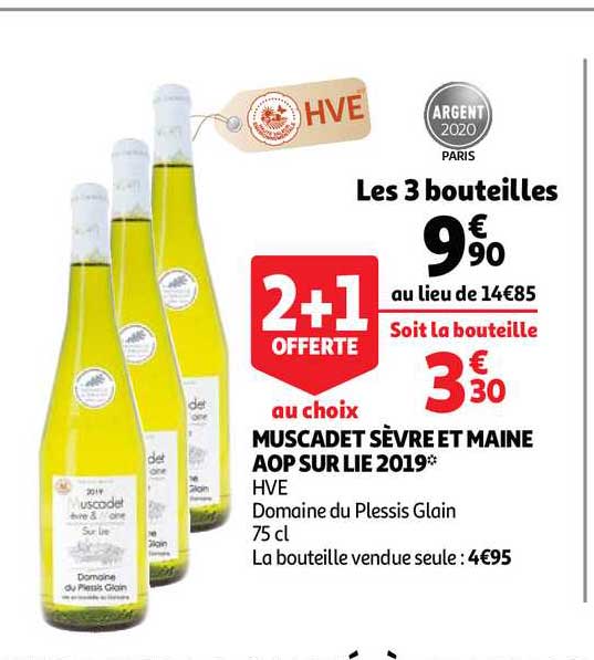 muscadet sèvre et maine aop sur lie 2019