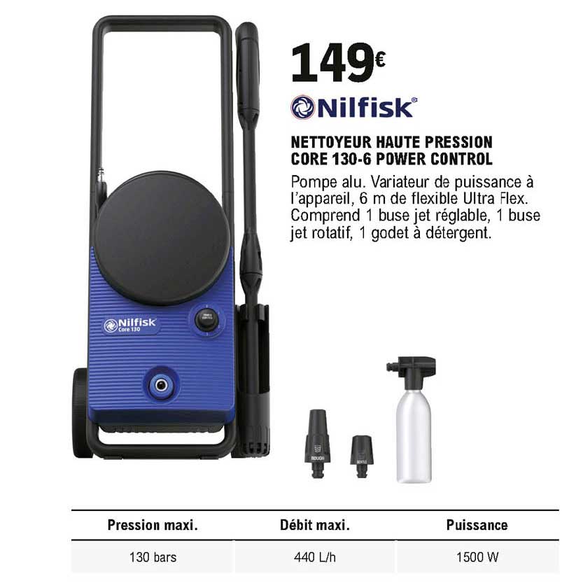 nettoyeur haute pression core 130 6 power control nilfisk