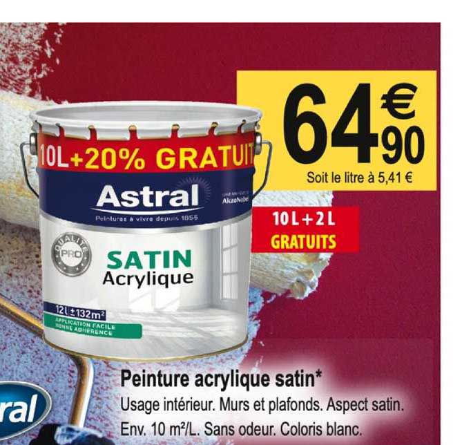 peinture acrylique satin astral