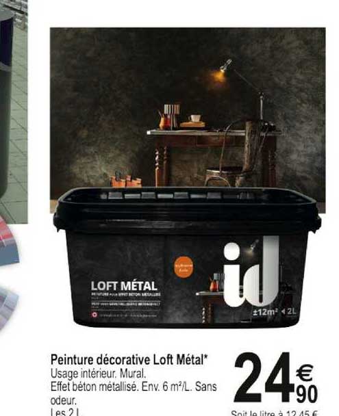 peinture décorative loft métal
