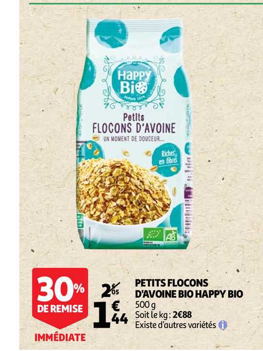petits flocons d'avoine bio happy bio