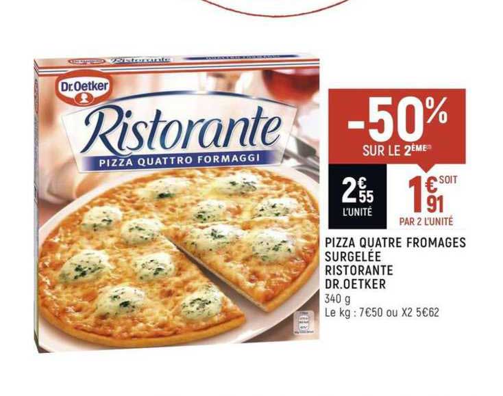pizza quatre fromages surgelée ristorante dr. oetker