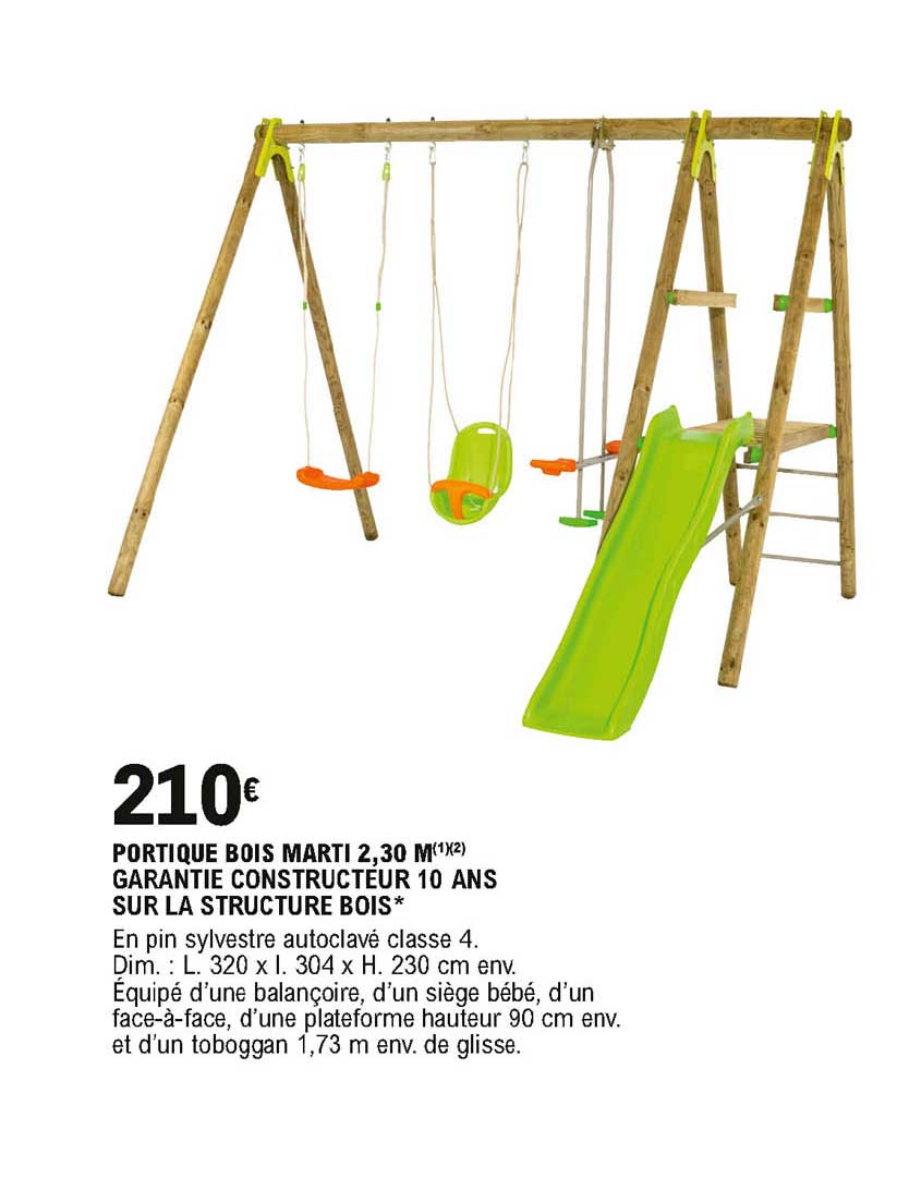 portique bois marti 2.30m