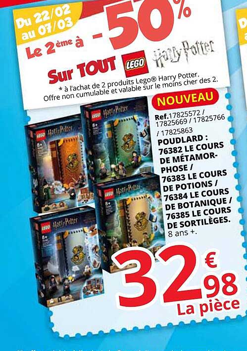 poudlard : le cours de métamorphose, le cours de potions, le cours de botanique, le cours de sortilèges