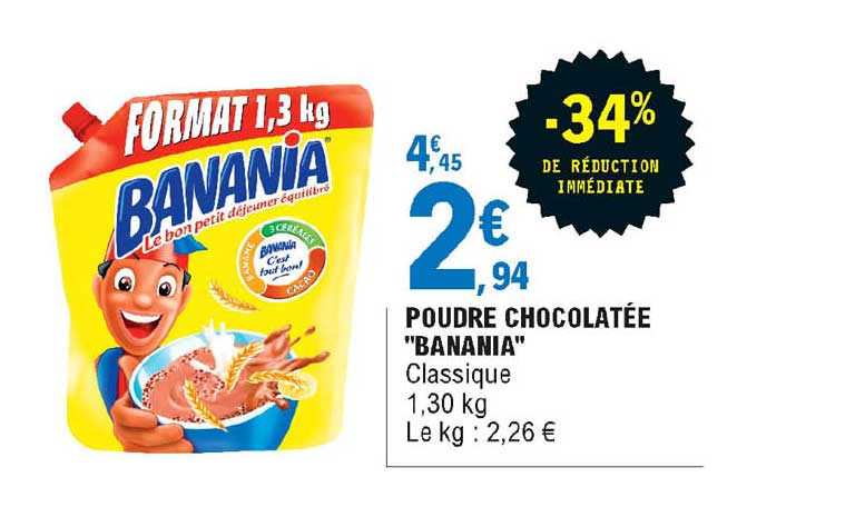 poudre chocolatée "banania"