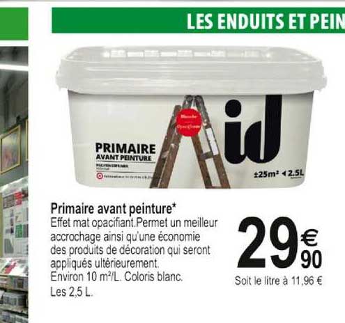 primaire avant peinture