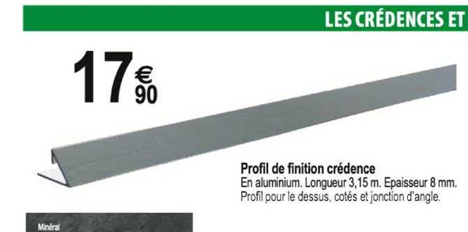 profil de finition crédence