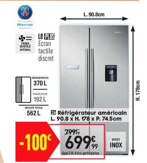 Réfrigérateur Américain Hisense