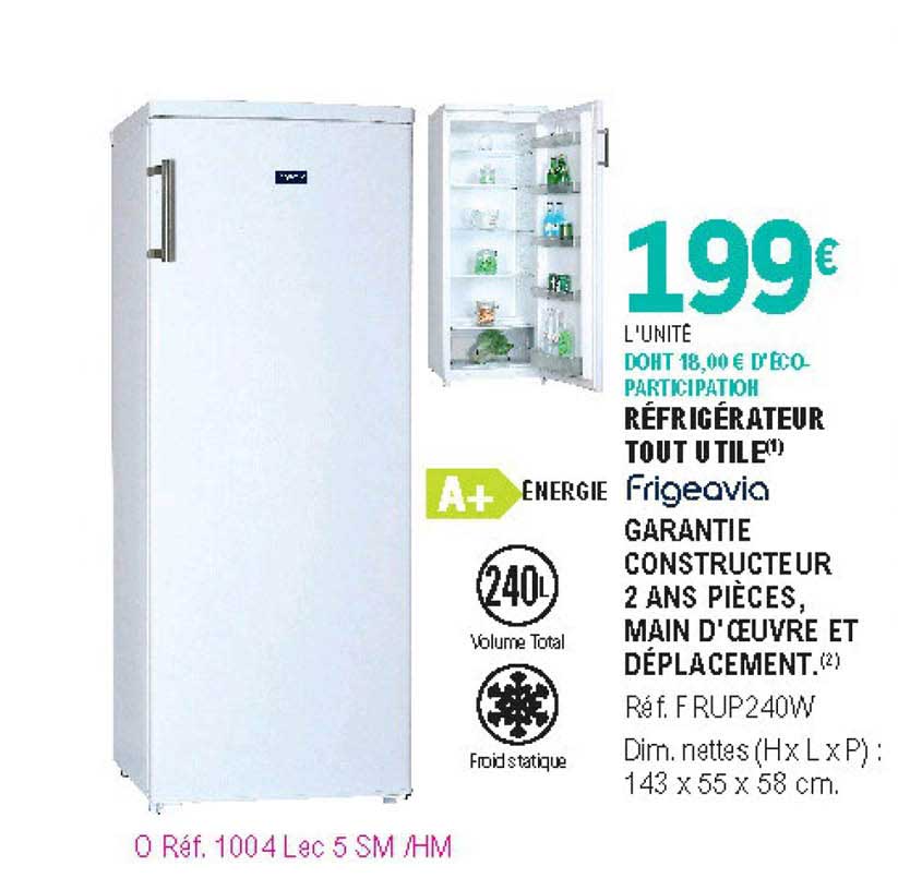 réfrigérateur tout utile frigeavia