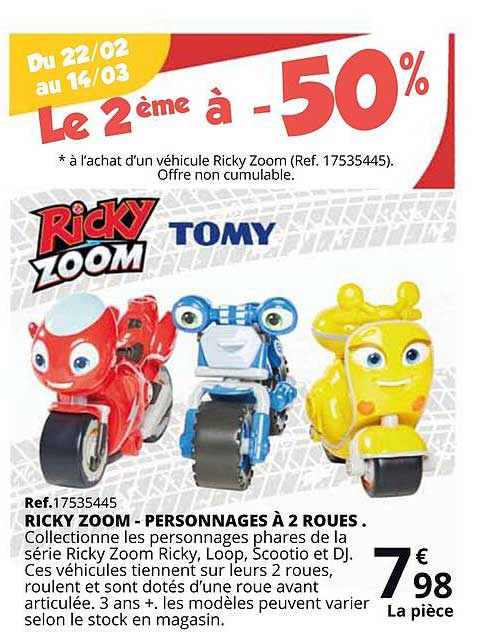 ricky zoom - personnages à 2 roues