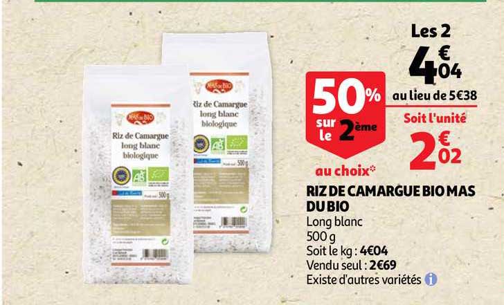 riz de camargue bio mas du bio