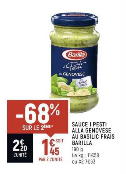 sauce i pesti alla genovèse au basilic frais barilla
