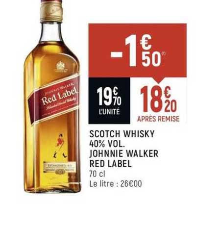 scotch whisky 40% vol. johnnie walker red label