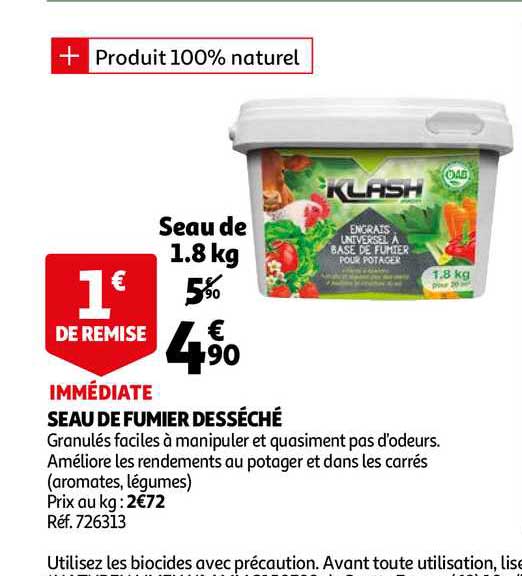 seau fumier desséché klash