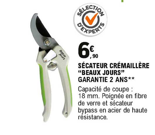 sécateur crémaillère beau jours