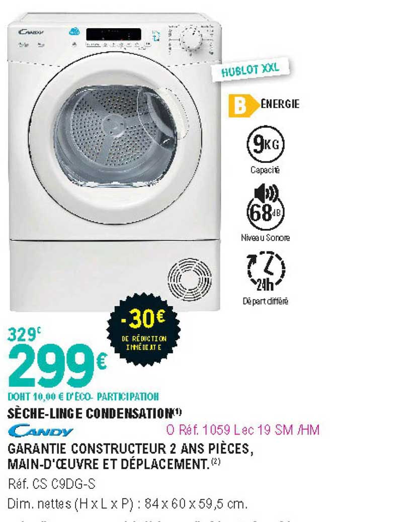 sèche-linge condensation candy