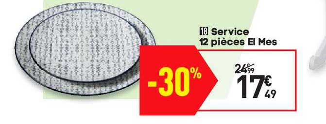 service 12 pièces el mes