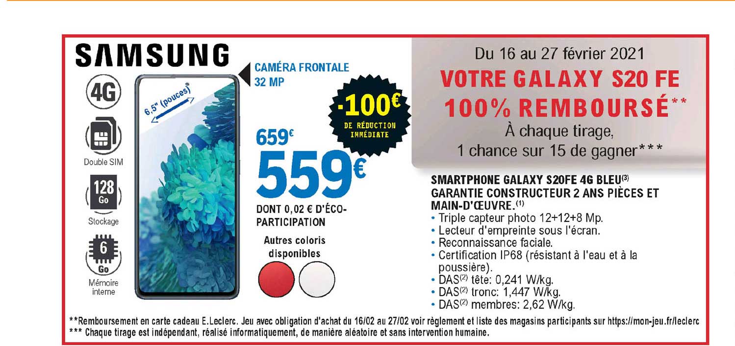 Smartphone Galaxy S20fe 4g Samsung Pièces Et Main-d'oeuvre