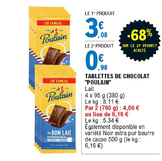 Tablettes De Chocolat "poulain"