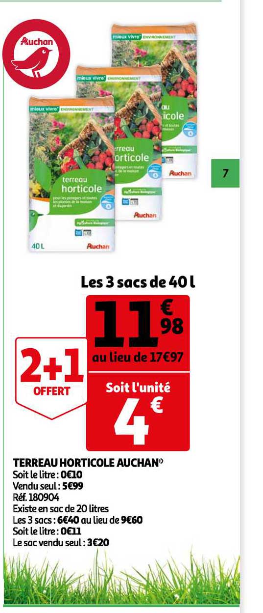 Terreau Horticole Auchan