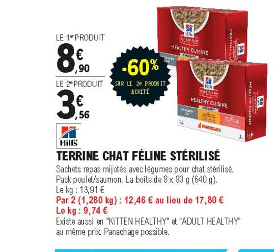 terrine chat féline stérilisé