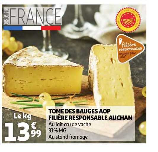 tome des bauges aop filière responsable auchan