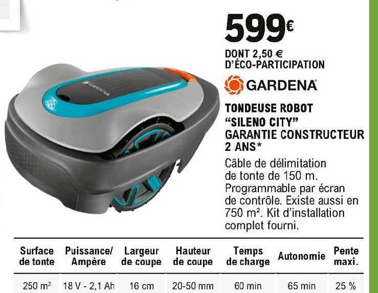 tondeuse robot sileno city gardena