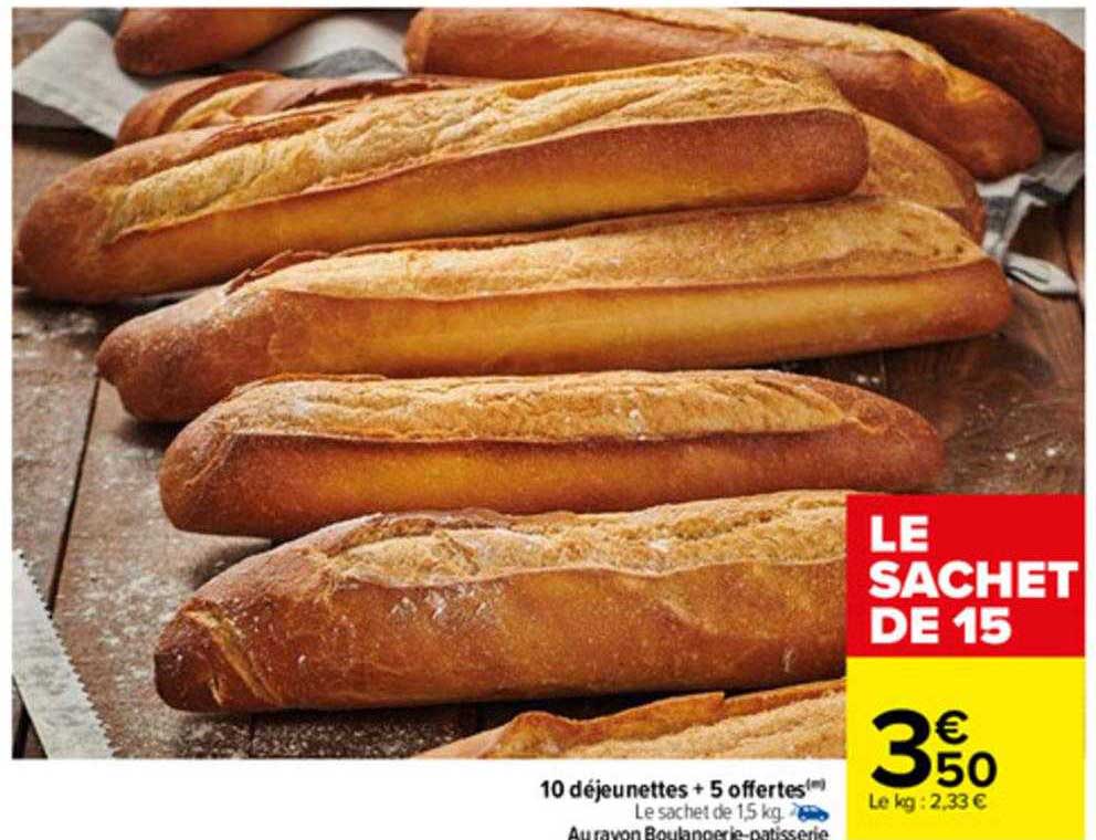 10 déjeunettes + 5 offertes