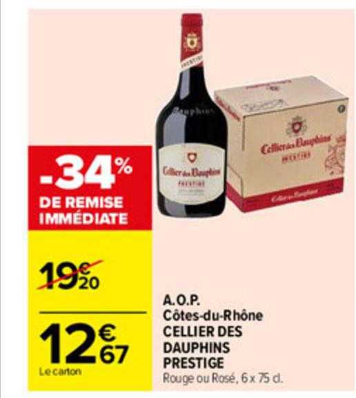 a.o.p. côtes-du-rhône cellier des dauphins prestige