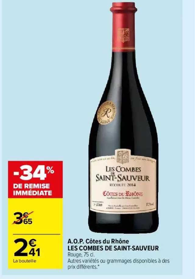 a.o.p. côtes du rhône les combes de saint-sauveur