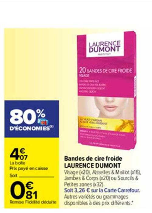 bandes de cire froide laurence dumont